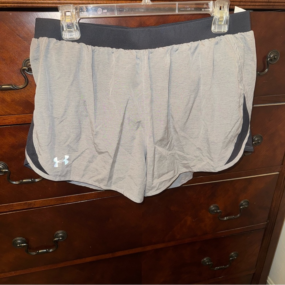 Under Armour Women's Gray and Black Heat Gear Athletic Shorts